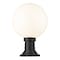 Z-Lite Laurent Outdoor Pier Mounted Fixture, 1-Light, 12 In.W x 17.75 In.H, Black/Opal 597PHB-553PM-BK - alternate 3